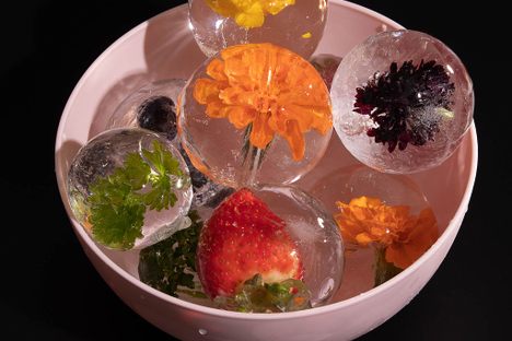 Fruit, herbs, and flowers can make ice both tasty and pretty.