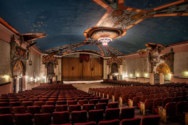 The auditorium at the historic Lansdowne Theater near Philadelphia. 