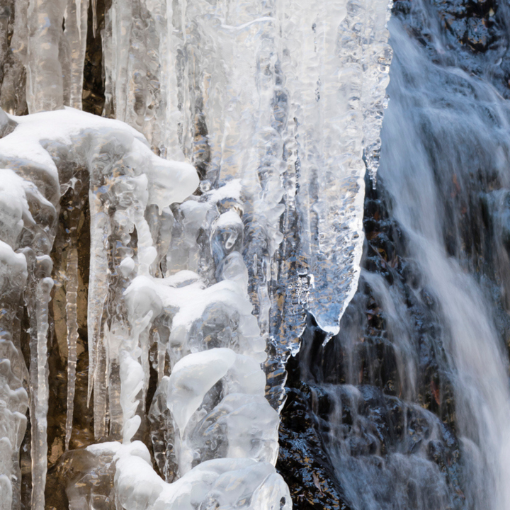 Mukhar Shivert Gorge frozen waterfall.